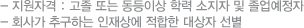 -지원자격 : 고졸 또는 동등이상 학력 소지자 및 졸업예정자 -회사가 추구하는 인재상에 적합한 대상자 선별